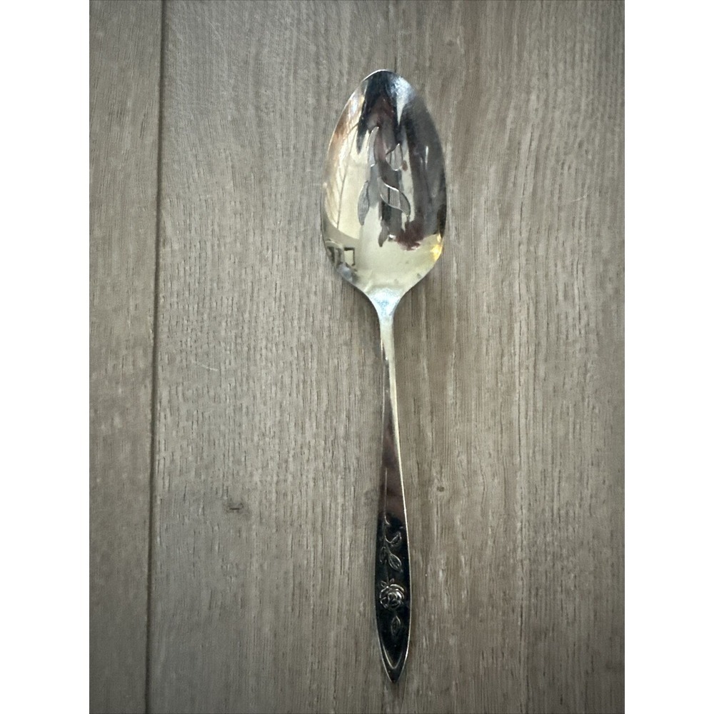 Oneida Community‎ Stainless MY ROSE Slotted Serving Spoon